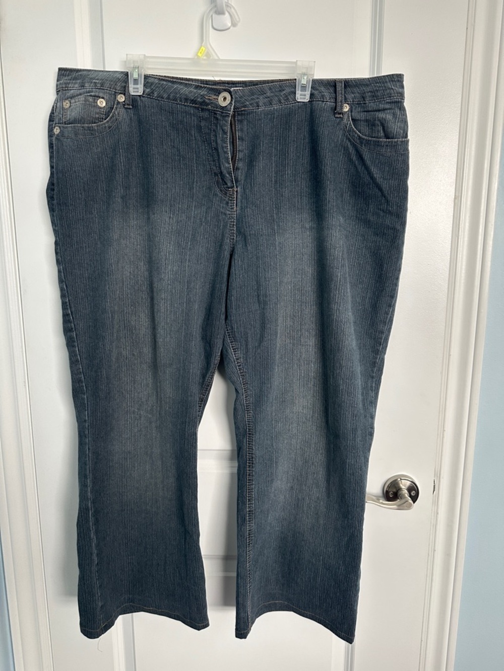 Y2K MXM Women's Boot Cut Jeans in Dark Blue Wash